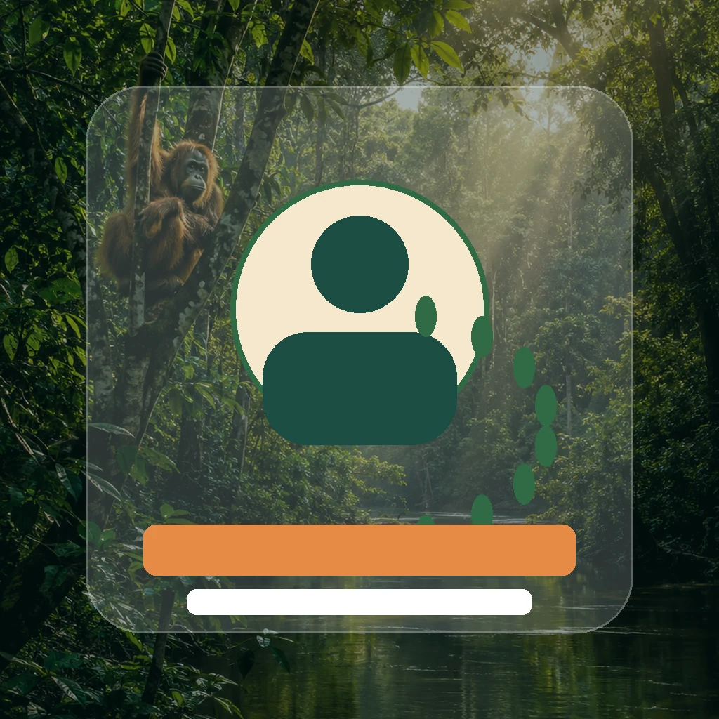 Portrait-style travel planner image for Borneo rainforest and wildlife travel